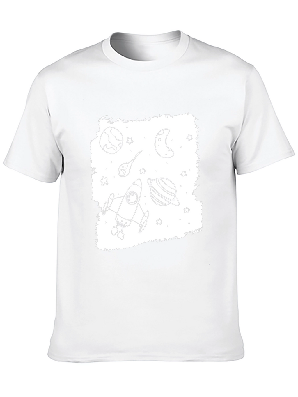 Space Doodle Graphic Black T-Shirt
