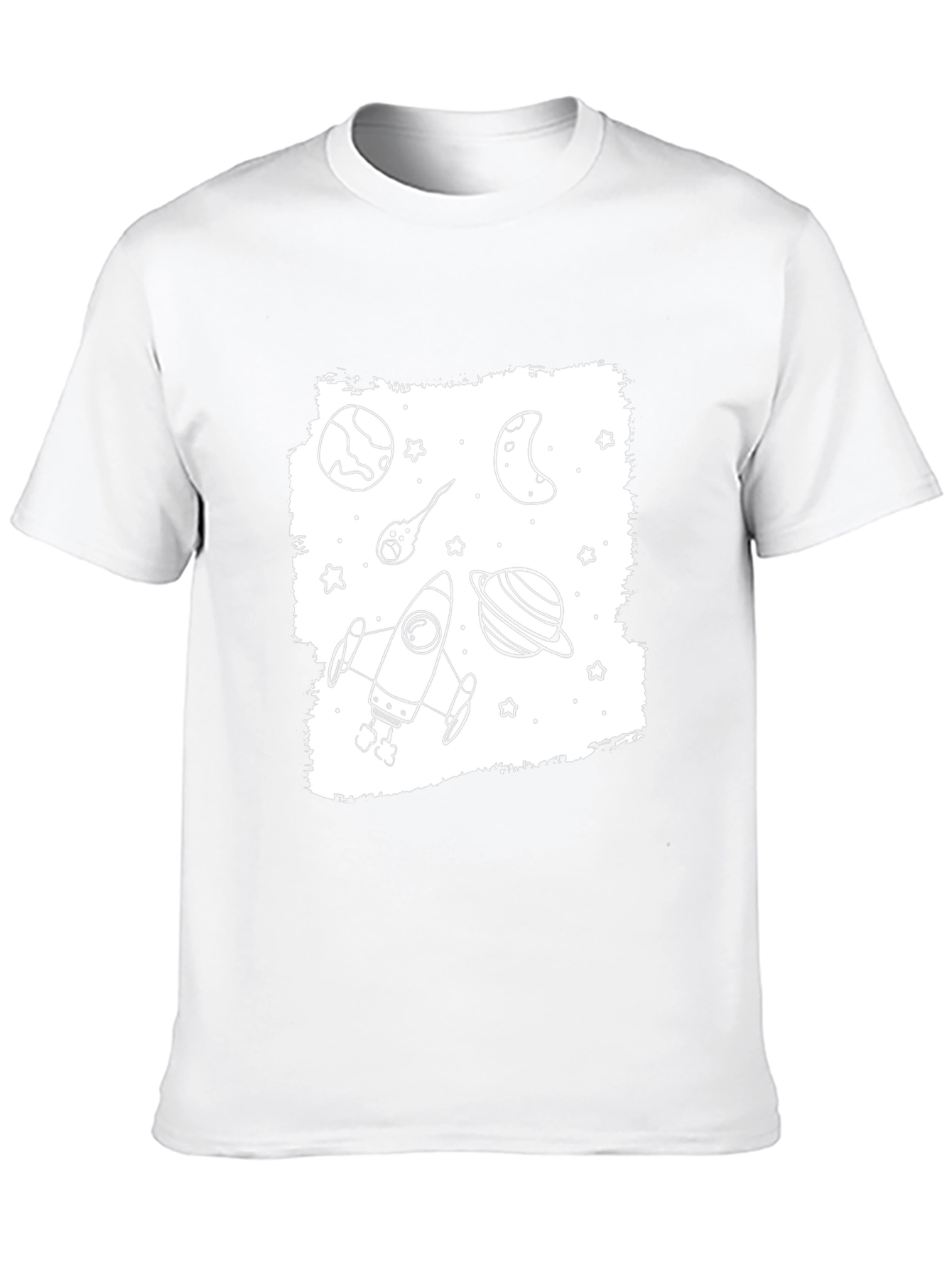 Space Doodle Graphic Black T-Shirt