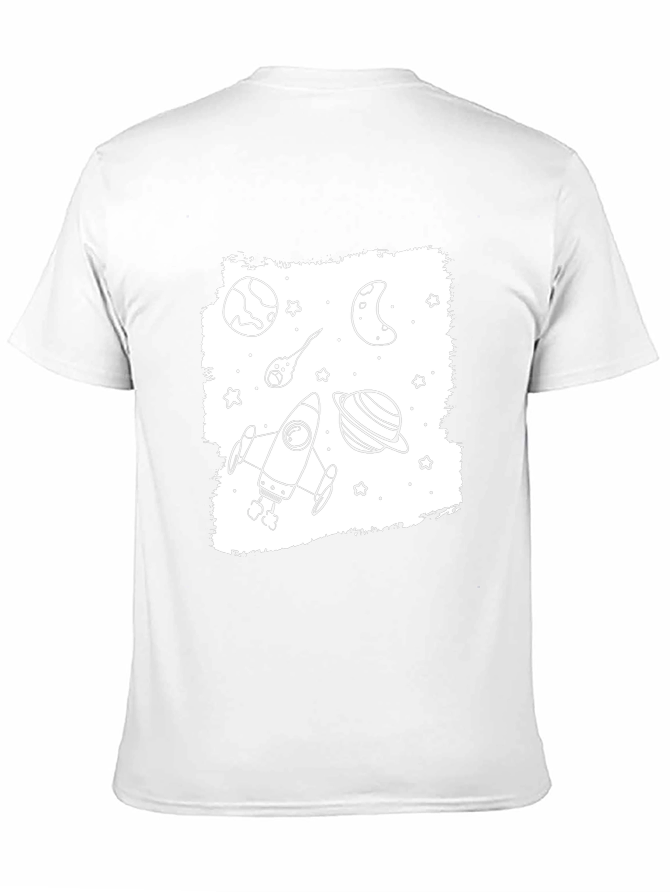 Space Doodle Graphic Black T-Shirt