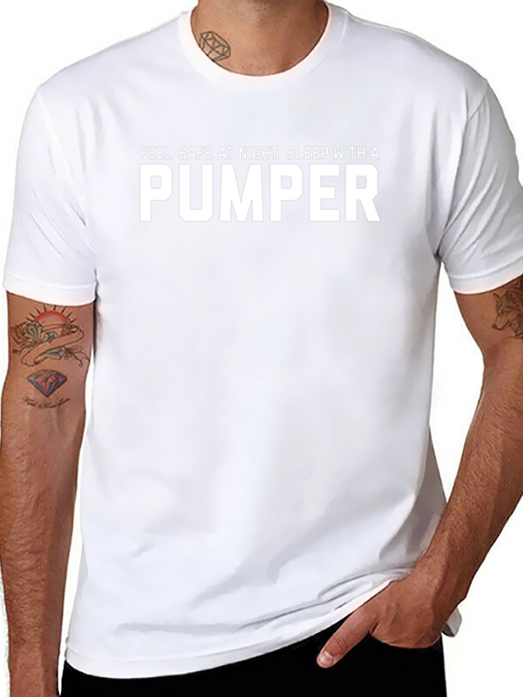 Feel Safe Sleep With A Pumper Black T-Shirt