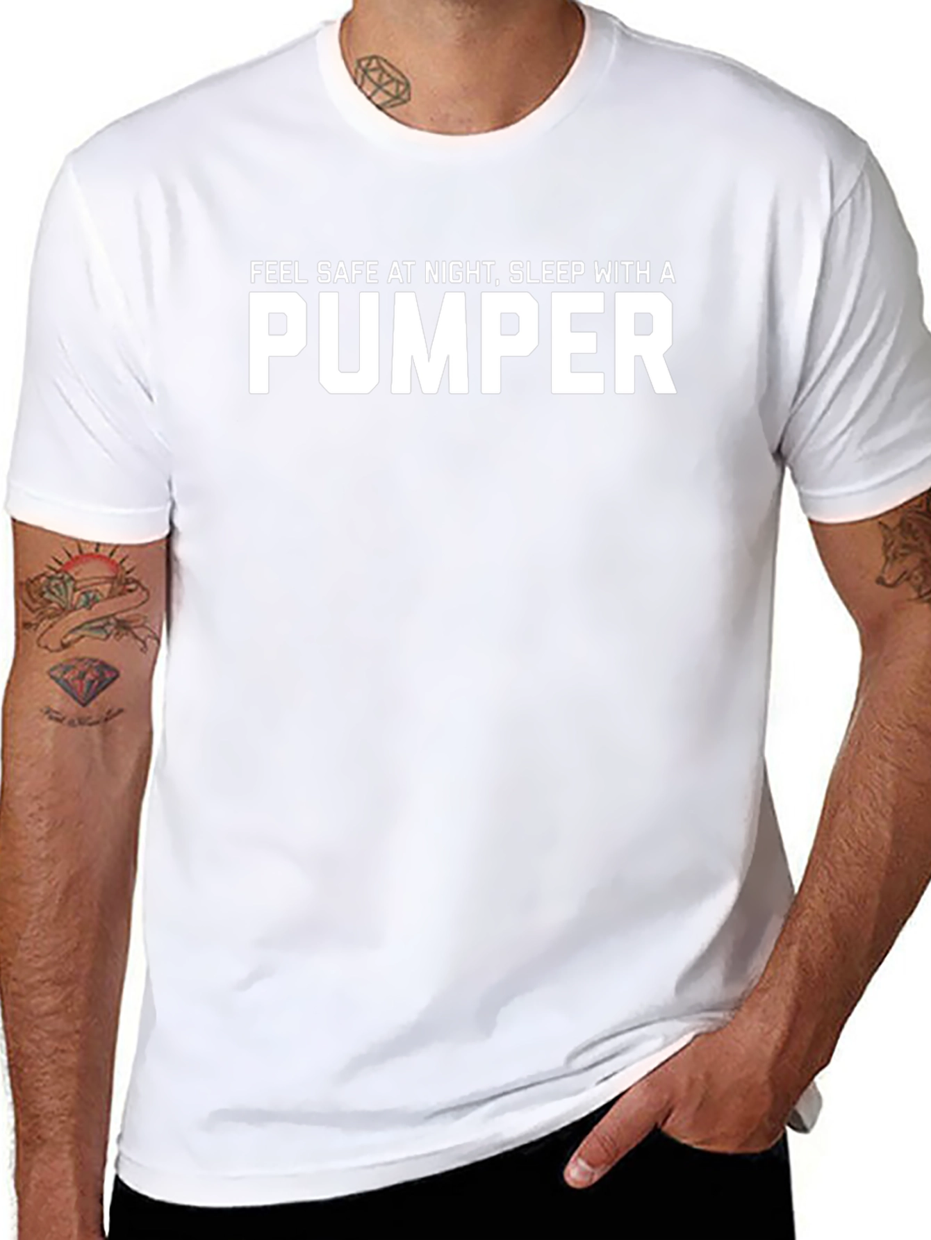 Feel Safe Sleep With A Pumper Black T-Shirt