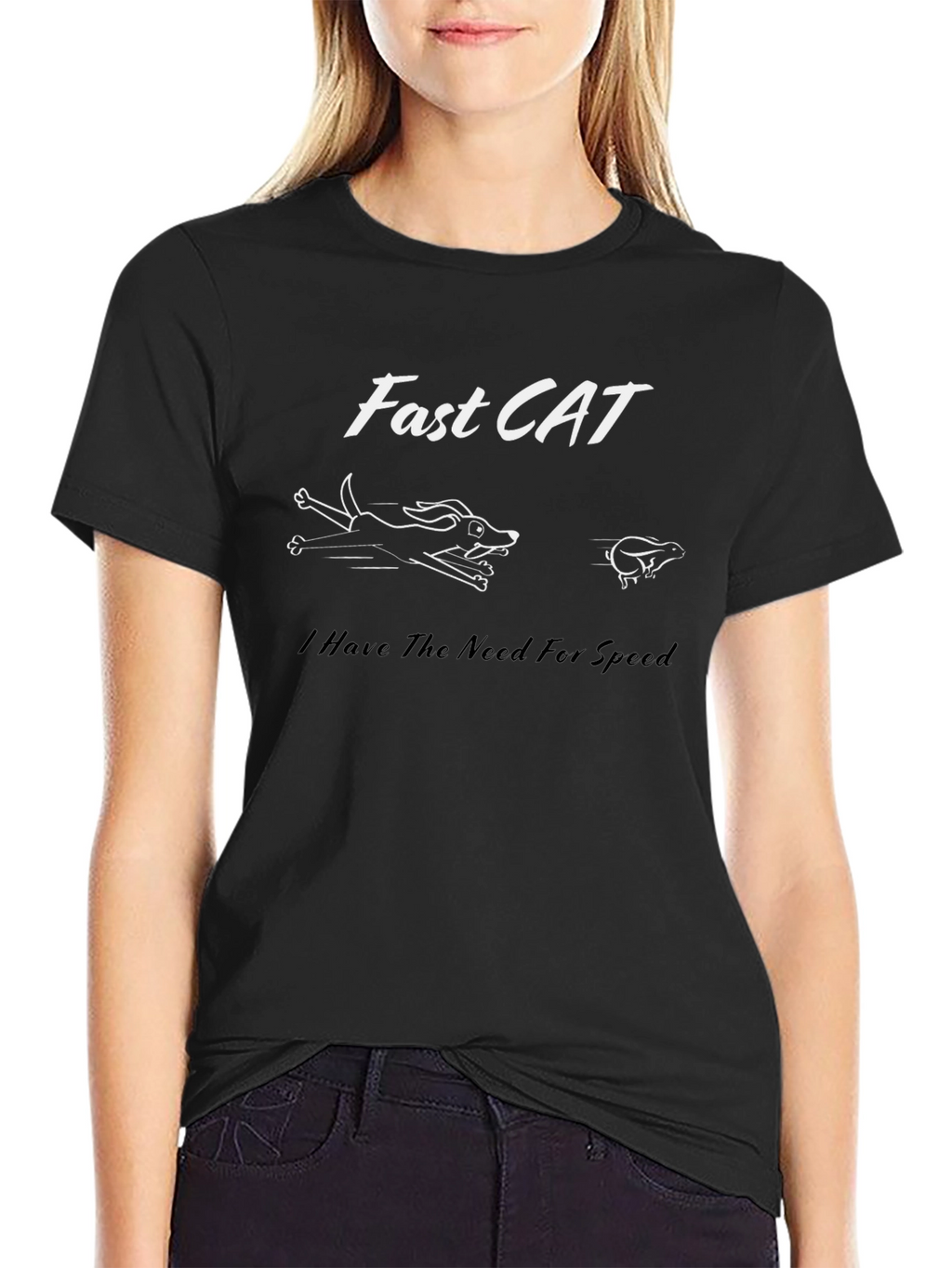 Fast Cat Graphic T-Shirt - Need For Speed