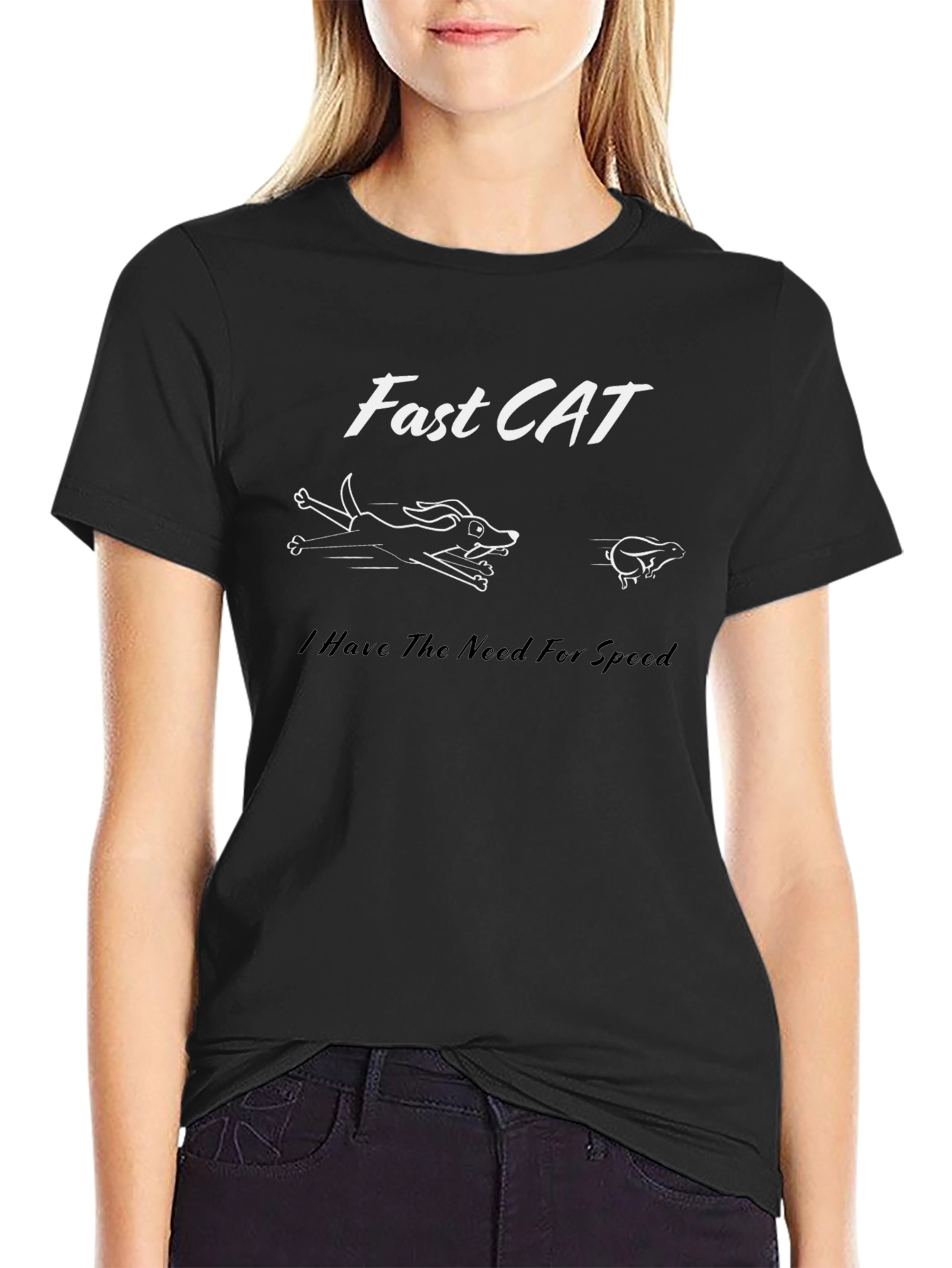 Fast Cat Graphic T-Shirt - Need For Speed