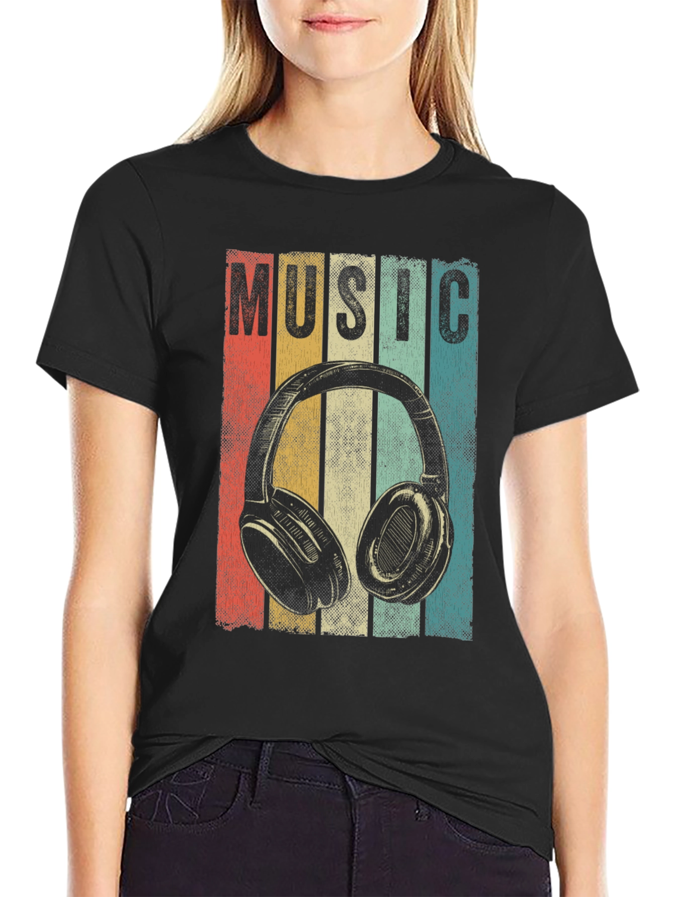 Vintage Music Headphone T-Shirt