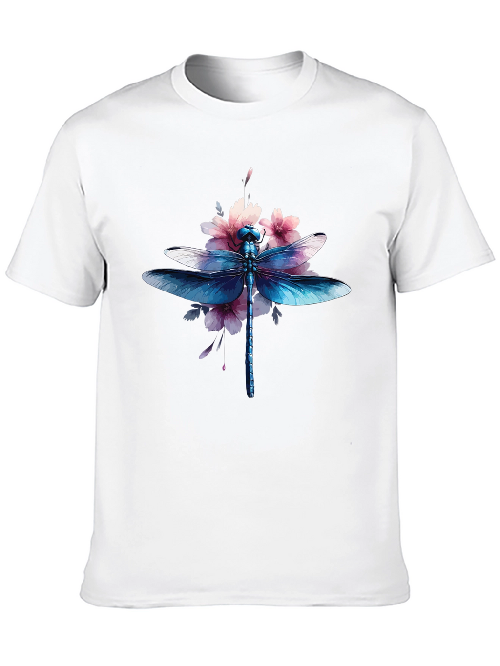 Dragonfly Floral Graphic Tee - Black