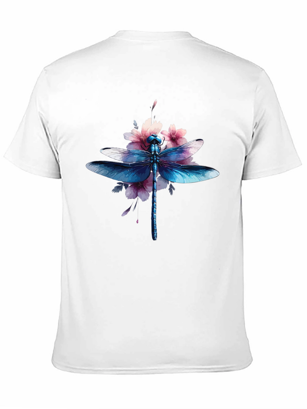 Dragonfly Floral Graphic Tee - Black