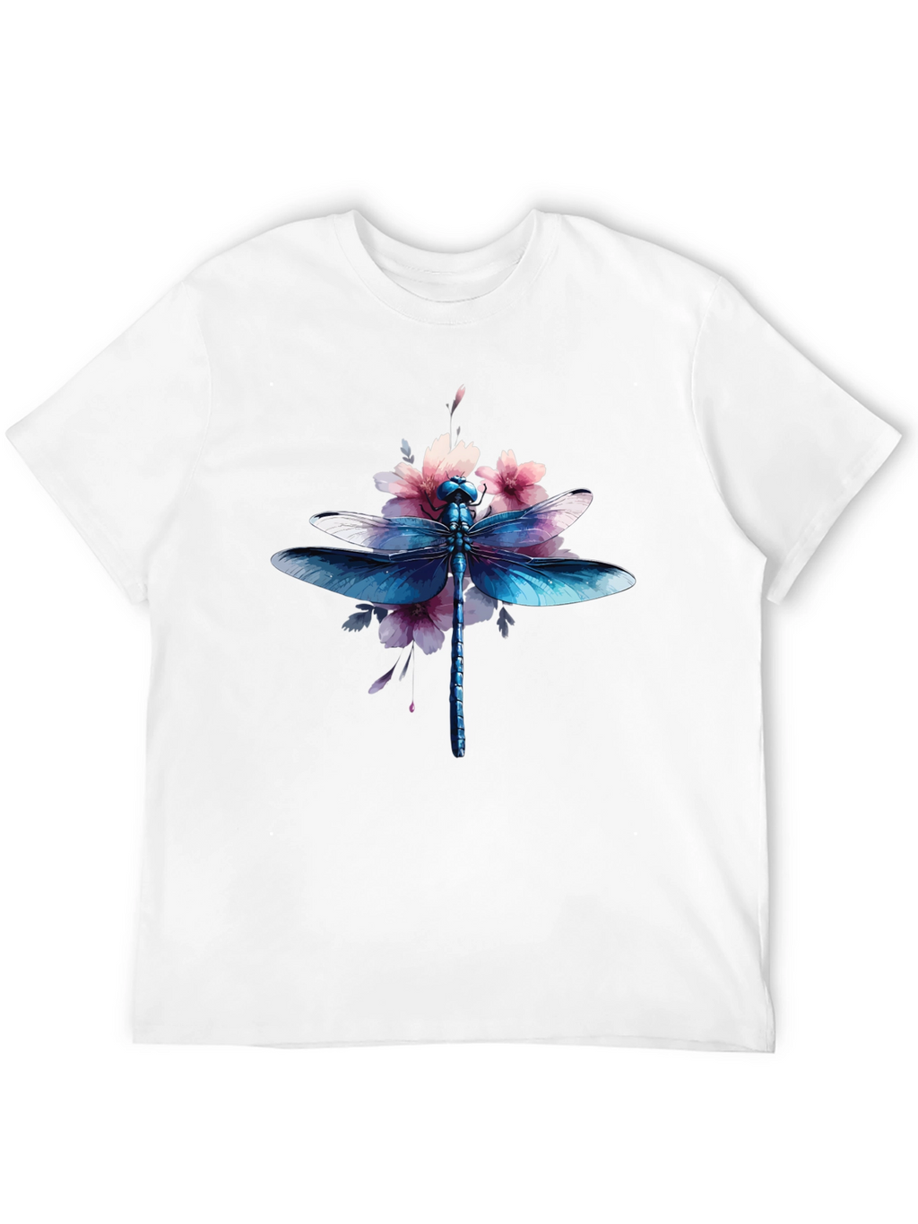 Dragonfly Floral Graphic Tee - Black