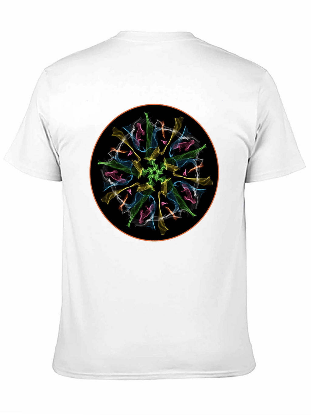 Abstract Circle Graphic Tee - Black