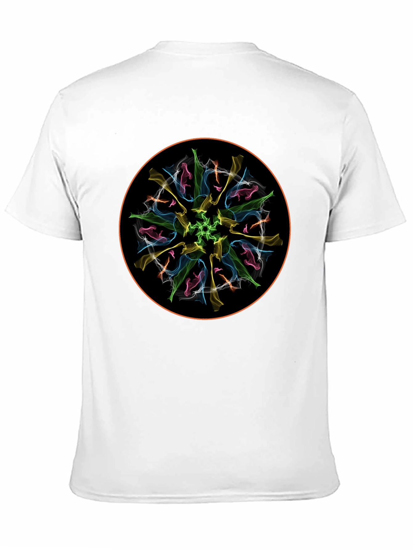 Abstract Circle Graphic Tee - Black