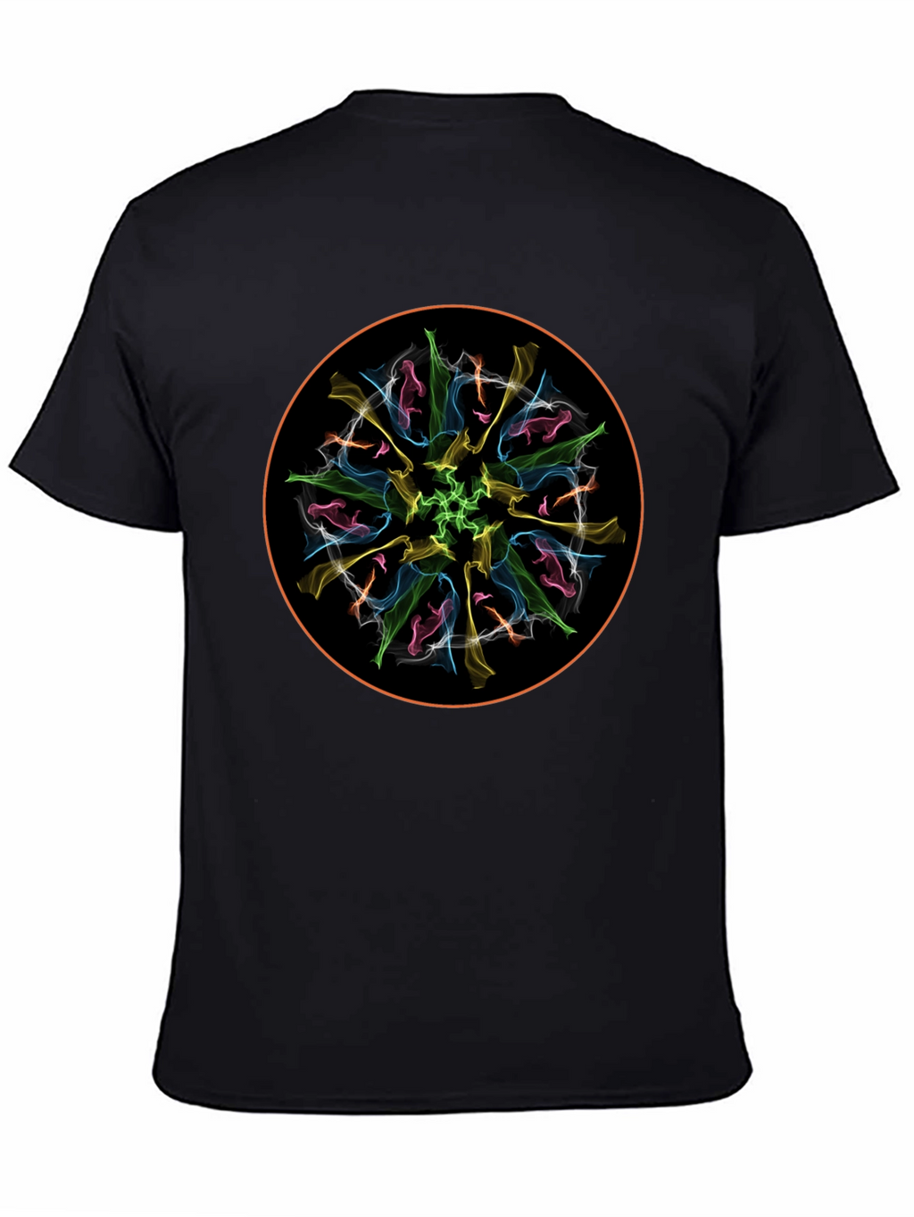 Abstract Circle Graphic Tee - Black