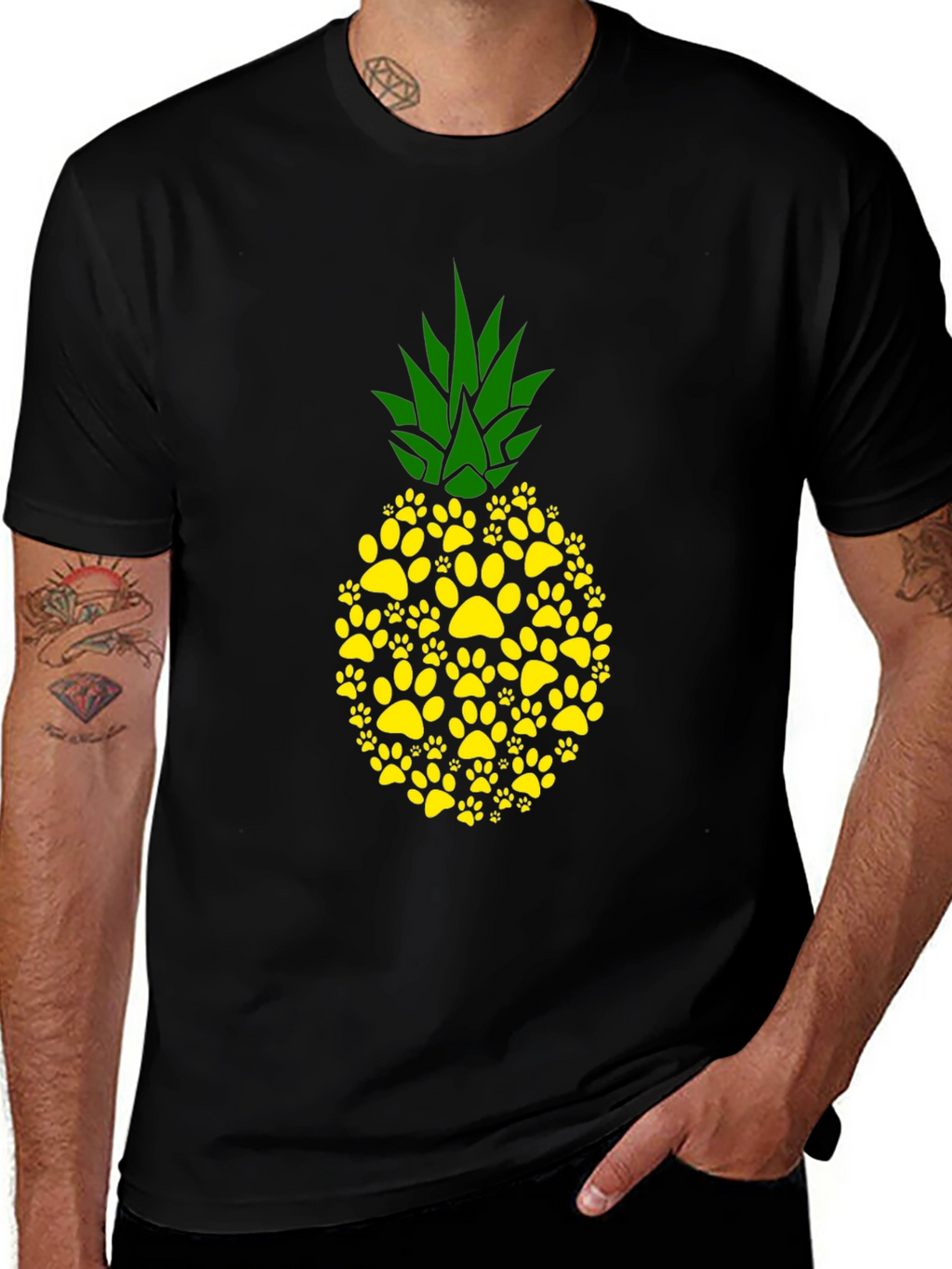 Paw Print Pineapple Graphic Tee