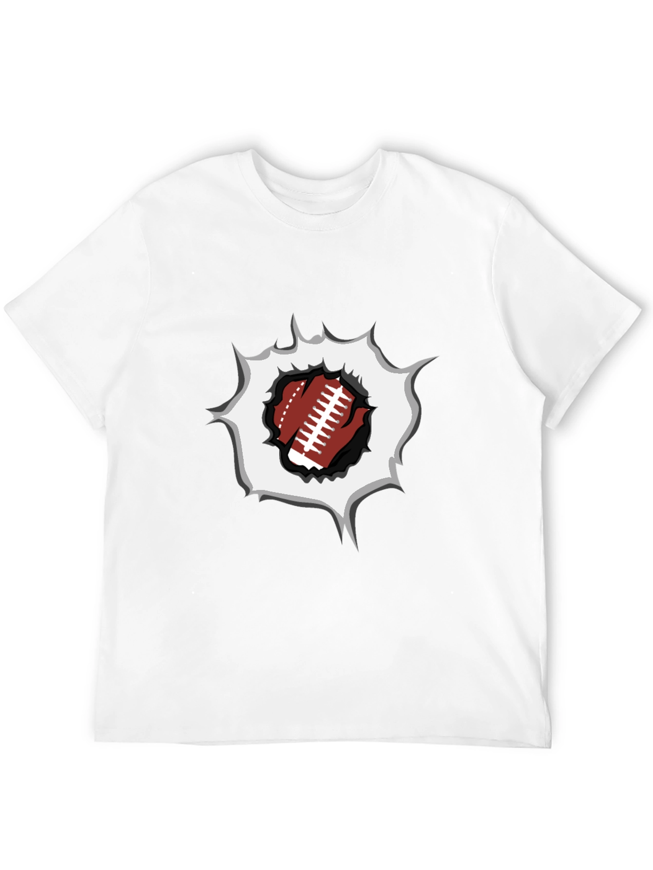 Football Rip T-Shirt - Sports Fan Tee