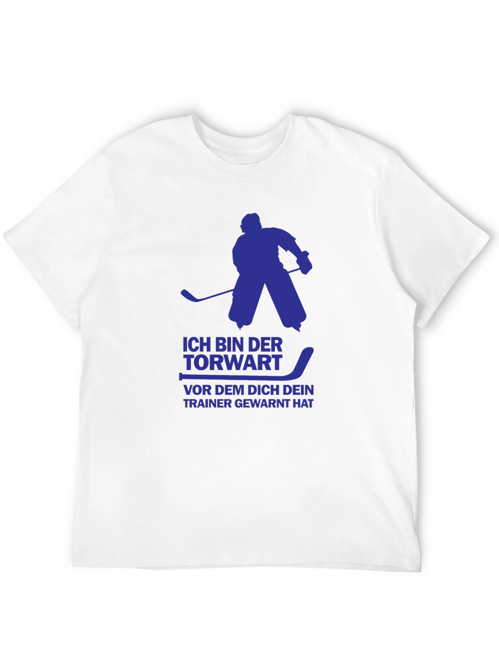 Hockey Goalie Graphic T-Shirt - German Text Design
