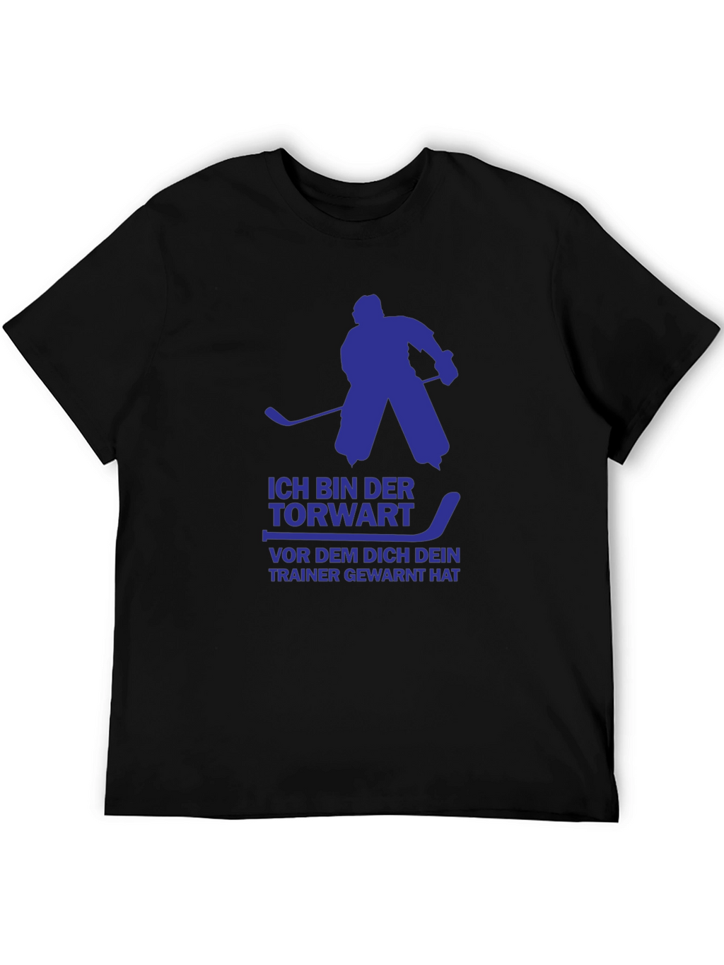 Hockey Goalie Graphic T-Shirt - German Text Design