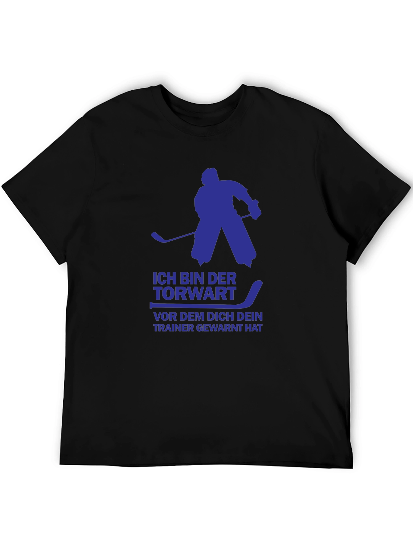 Hockey Goalie Graphic T-Shirt - German Text Design