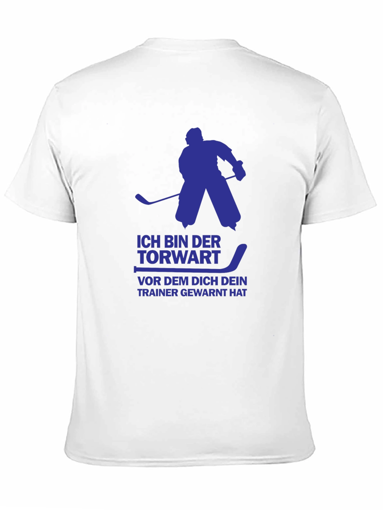 Hockey Goalie Graphic T-Shirt - German Text Design