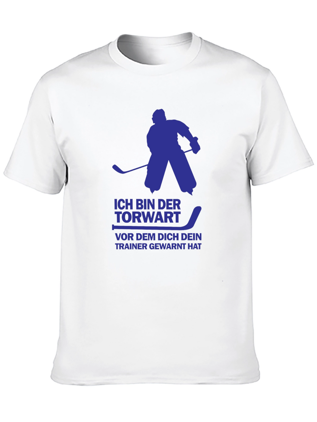 Hockey Goalie Graphic T-Shirt - German Text Design