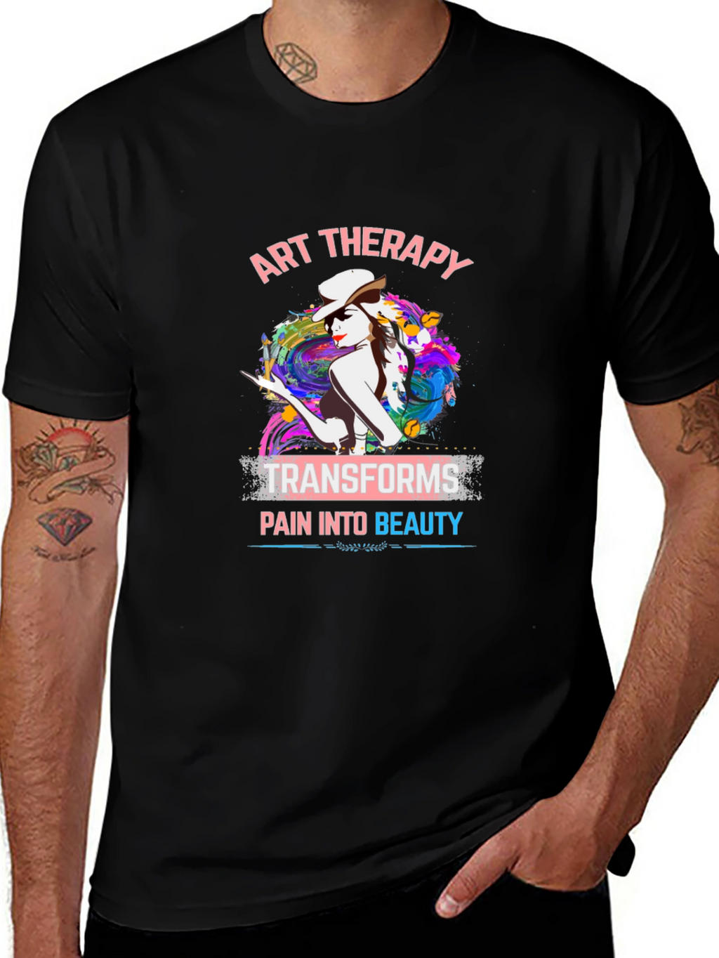 Art Therapy Graphic T-Shirt: Transforms Pain Into Beauty