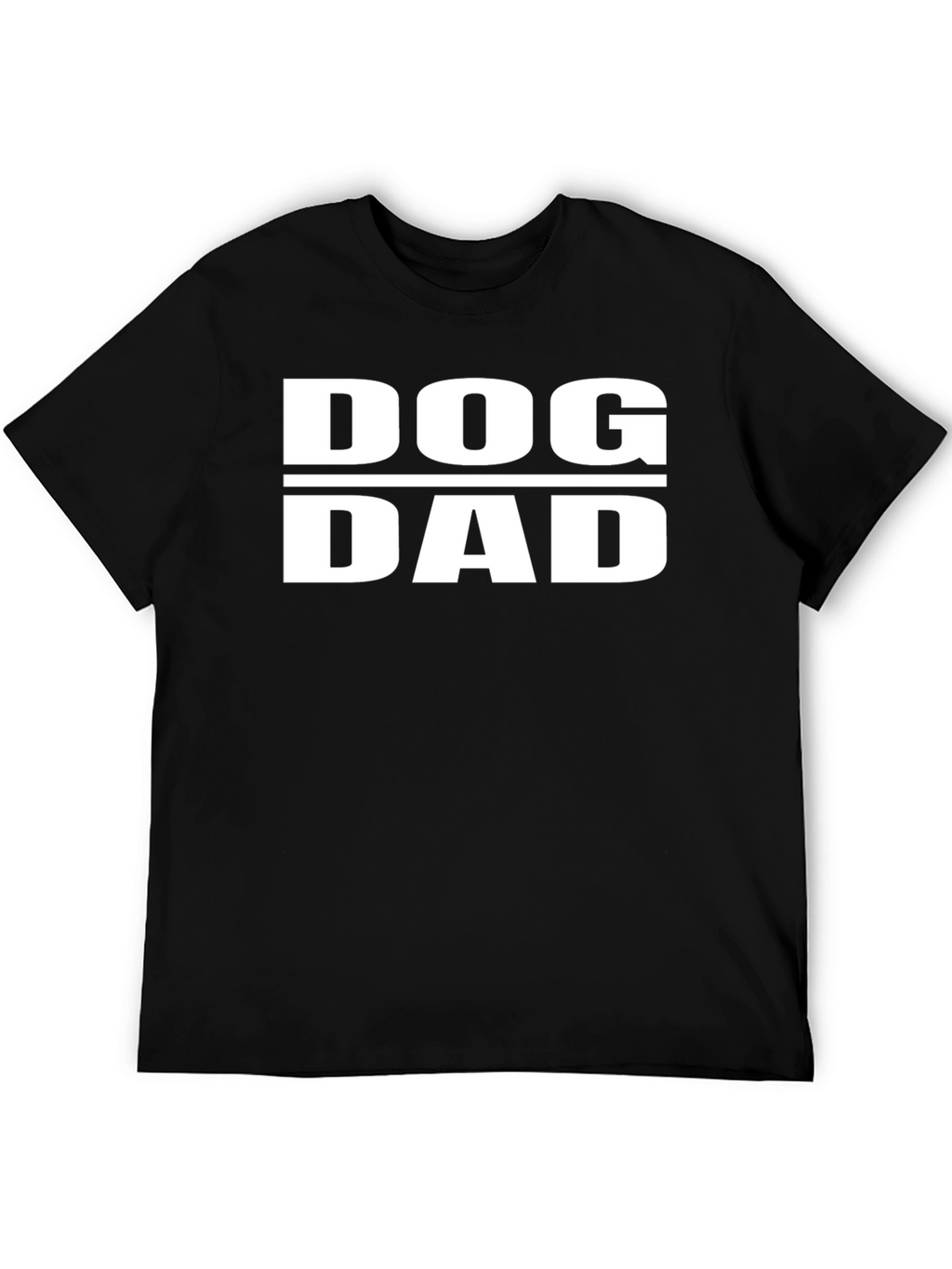Dog Dad Graphic Tee - Black Cotton Casual
