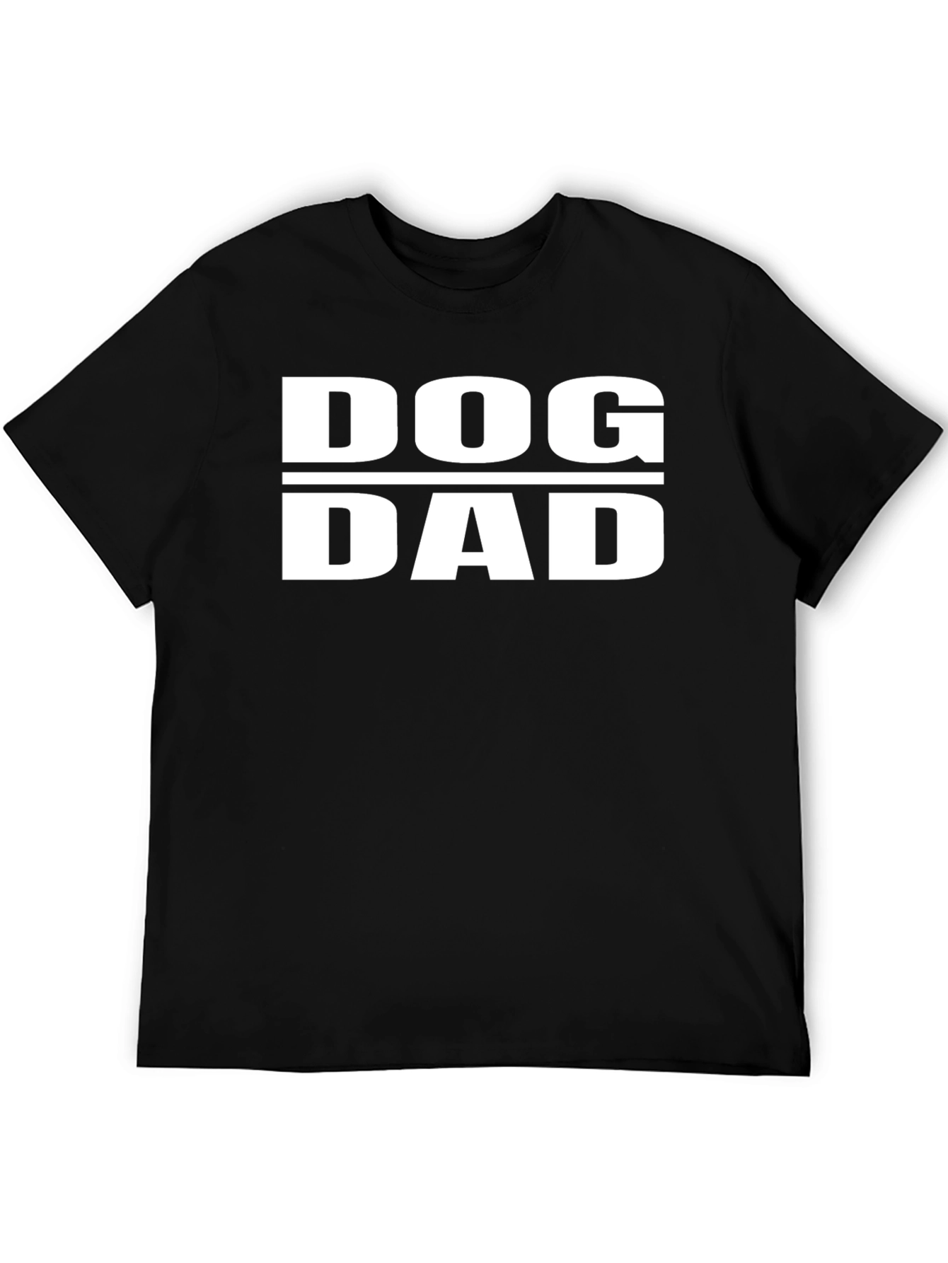 Dog Dad Graphic Tee - Black Cotton Casual