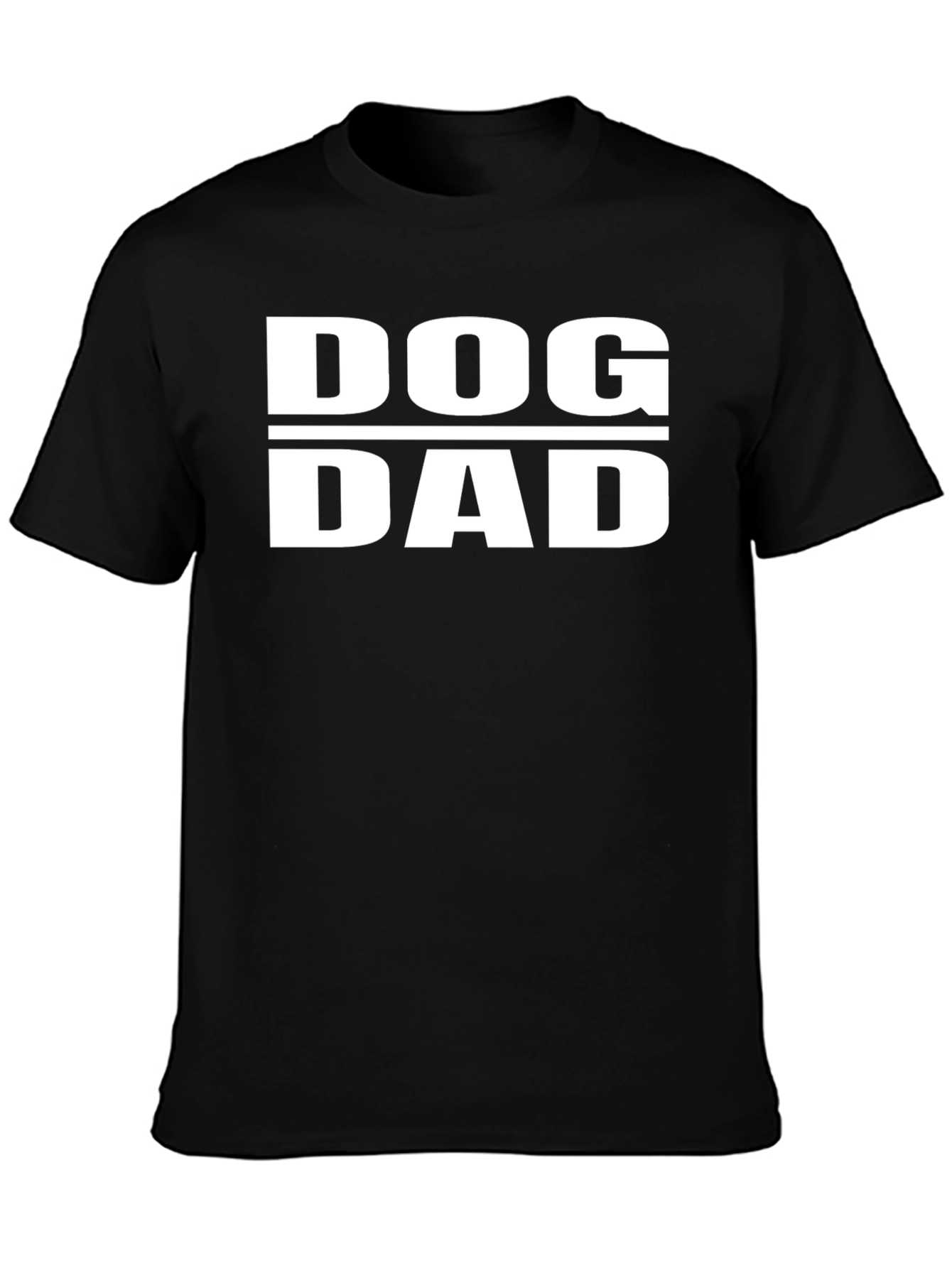 Dog Dad Graphic Tee - Black Cotton Casual
