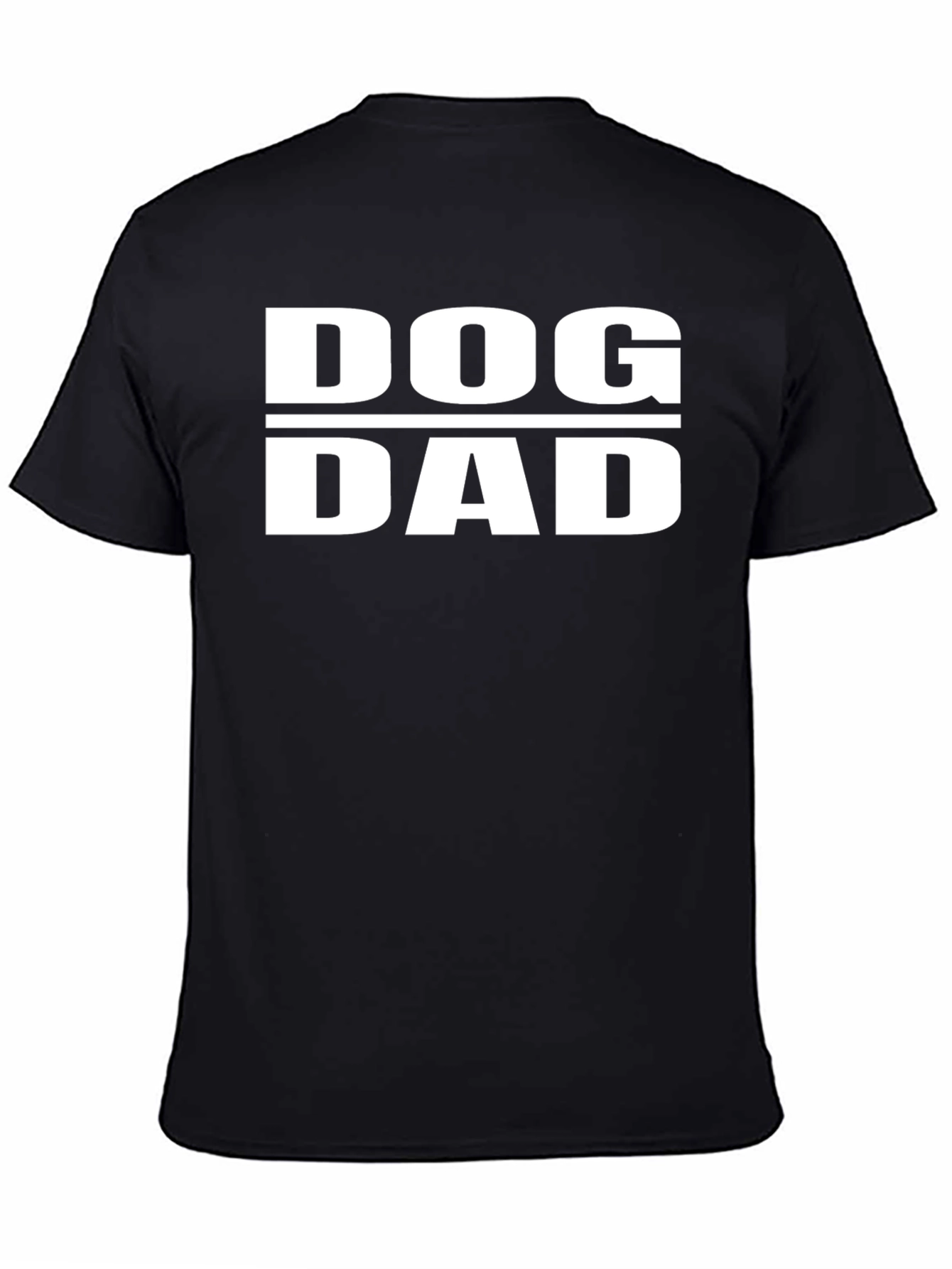 Dog Dad Graphic Tee - Black Cotton Casual