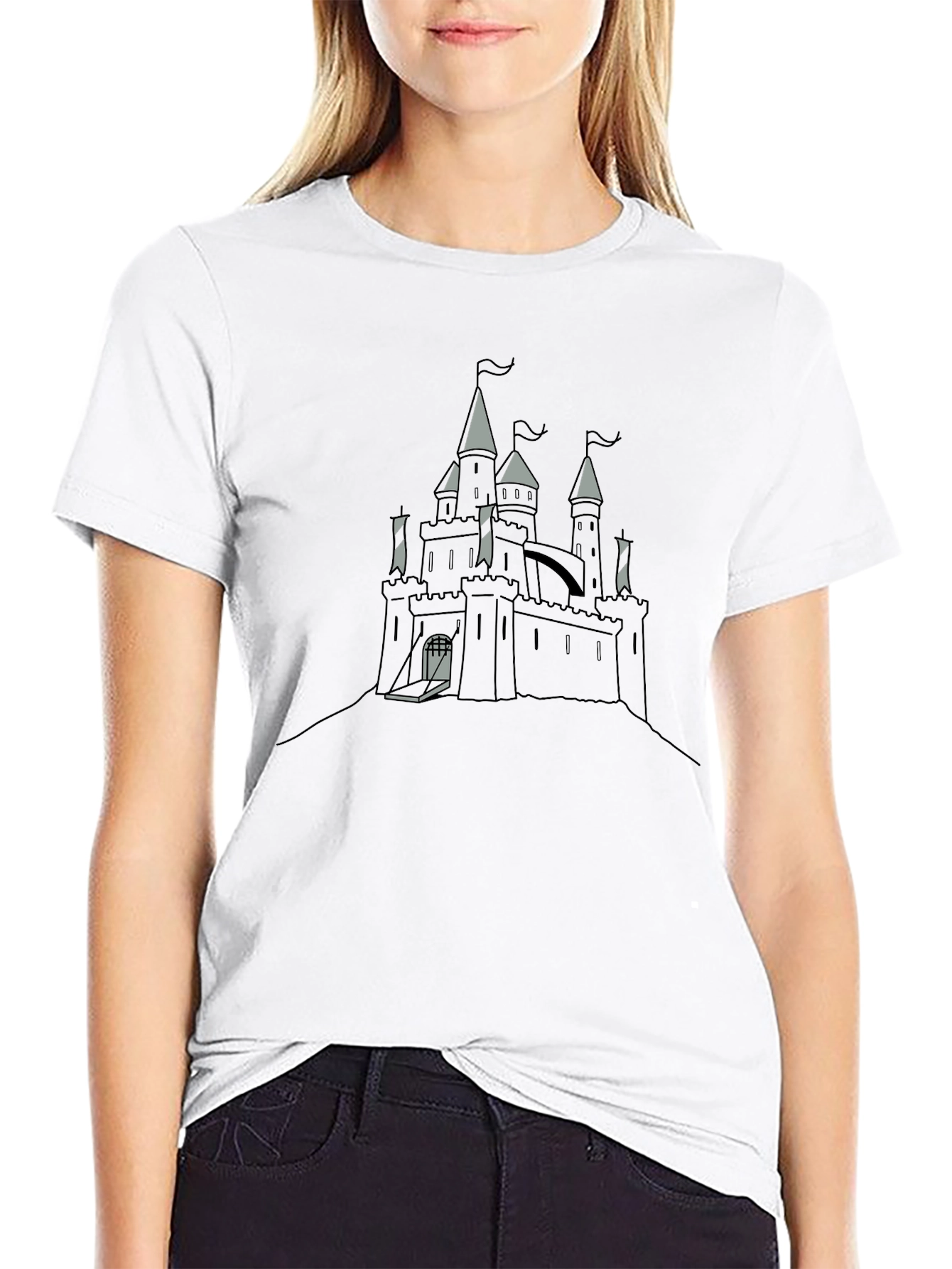 Castle Graphic Tee - Medieval Style
