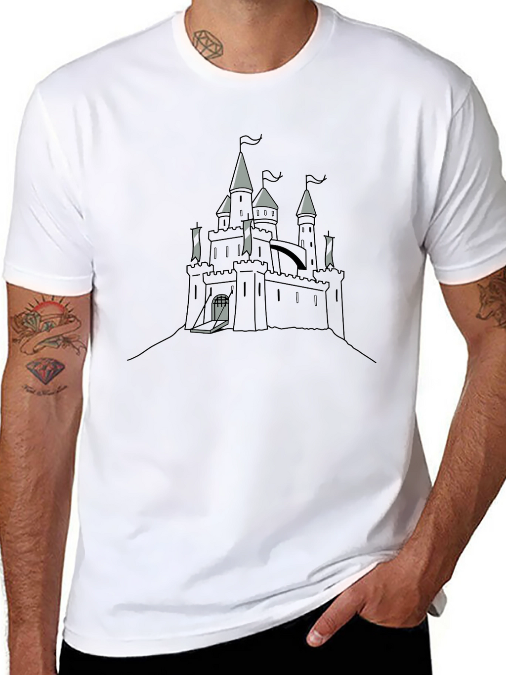 Castle Graphic Tee - Medieval Style