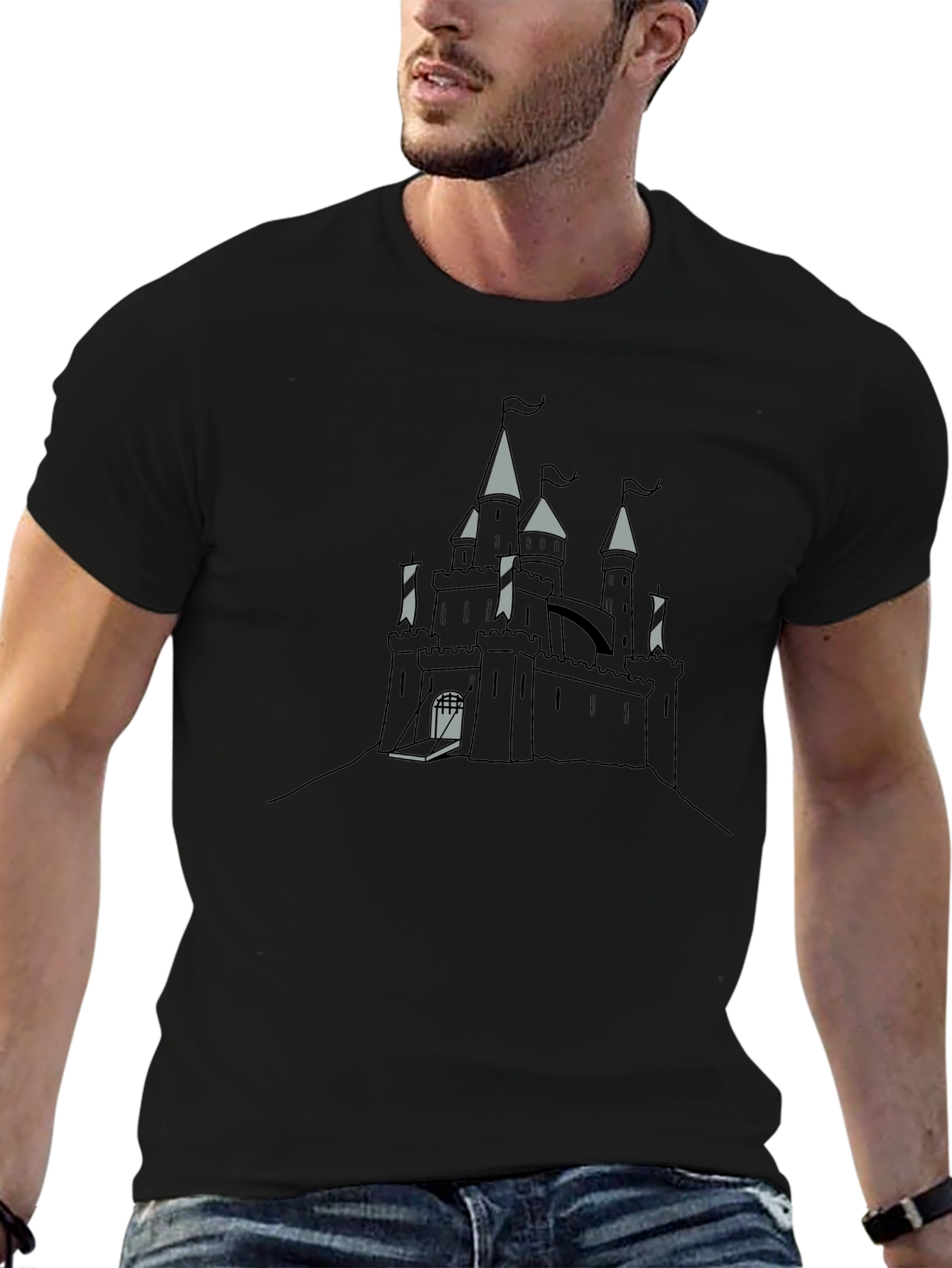 Castle Graphic Tee - Medieval Style