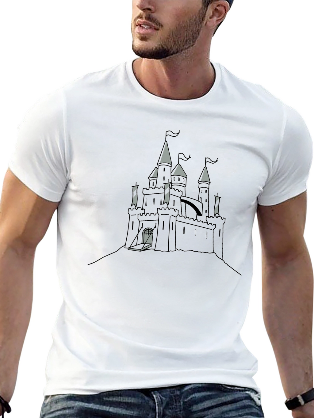 Castle Graphic Tee - Medieval Style
