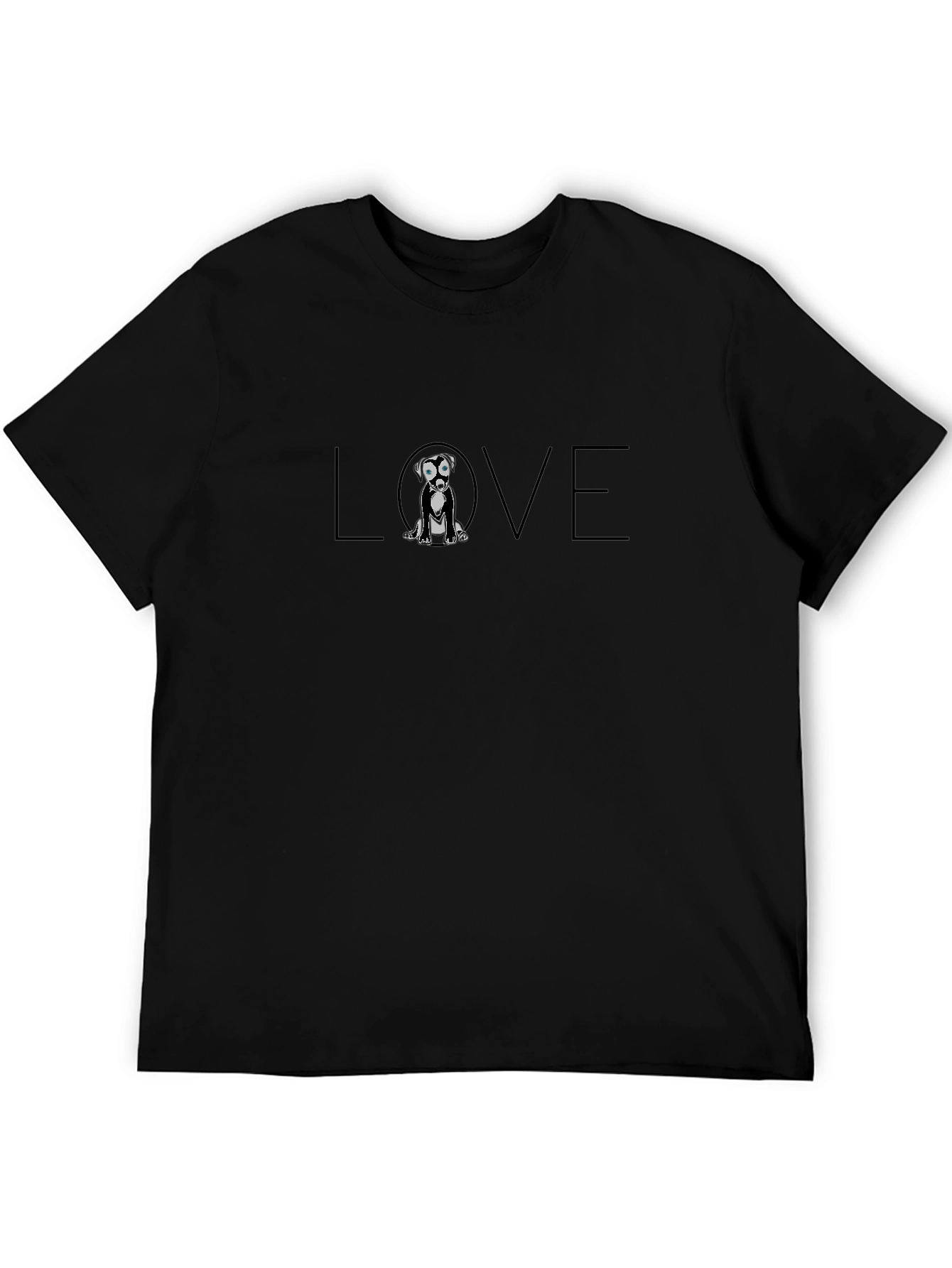 Dog Love Graphic Tee - Black