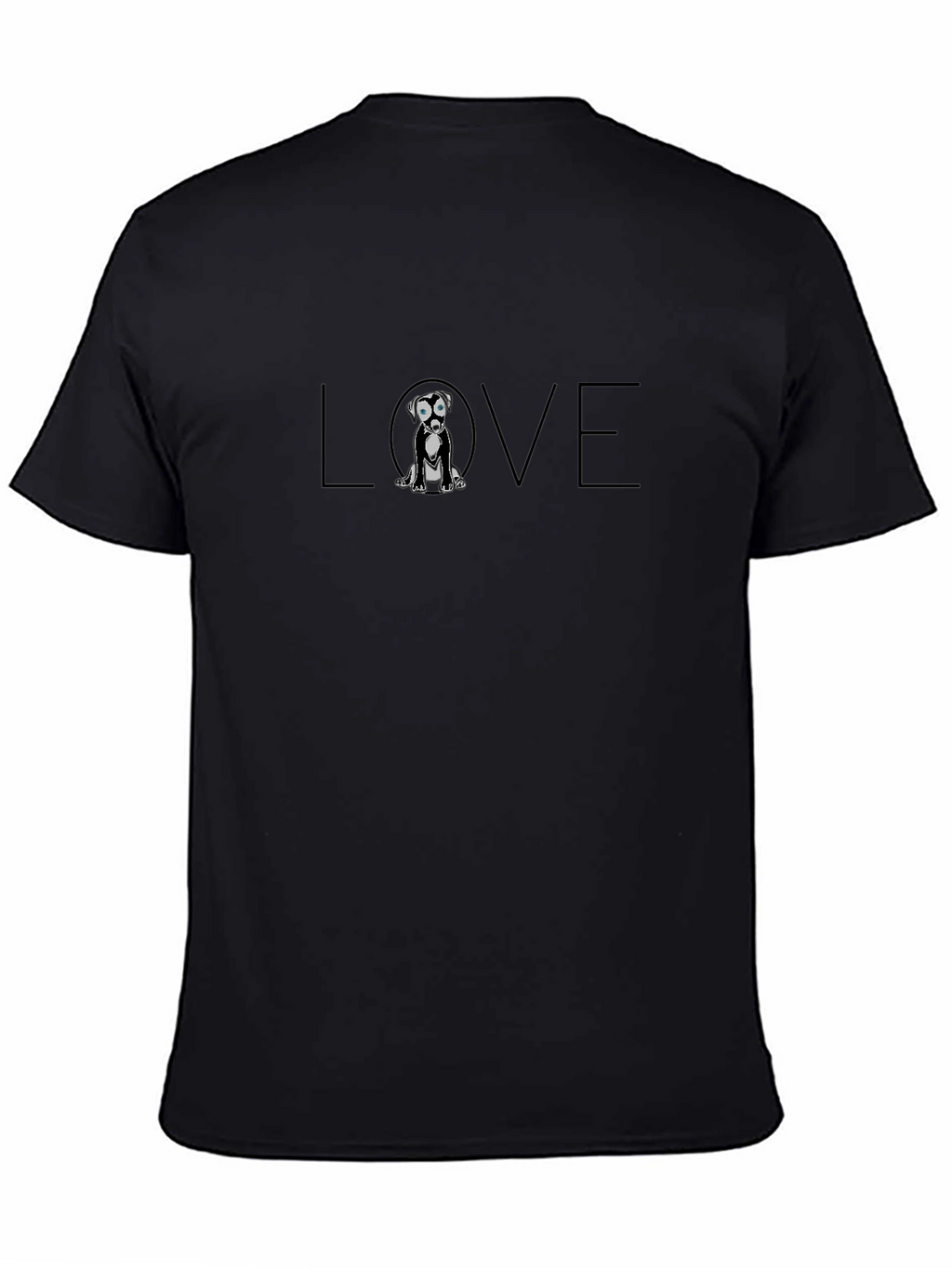 Dog Love Graphic Tee - Black