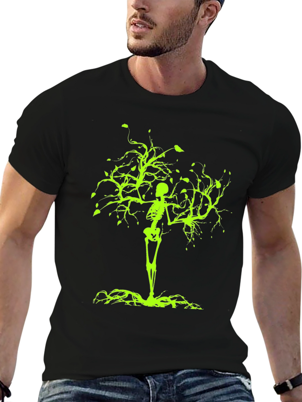 Skeleton Tree Graphic Tee - Black T-Shirt