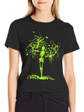 Skeleton Tree Graphic Tee - Black T-Shirt