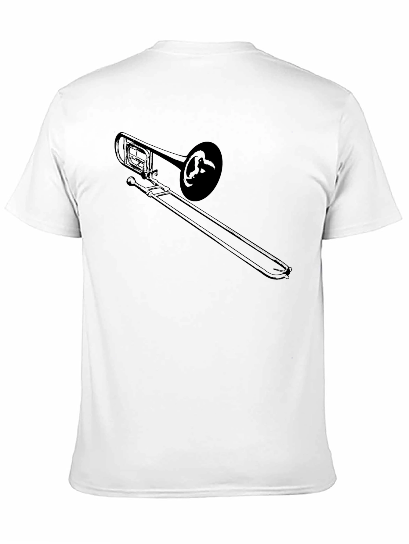 Black Trombone Graphic Tee - Music Lovers Apparel