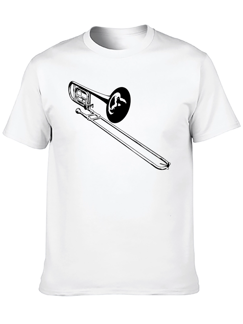 Black Trombone Graphic Tee - Music Lovers Apparel
