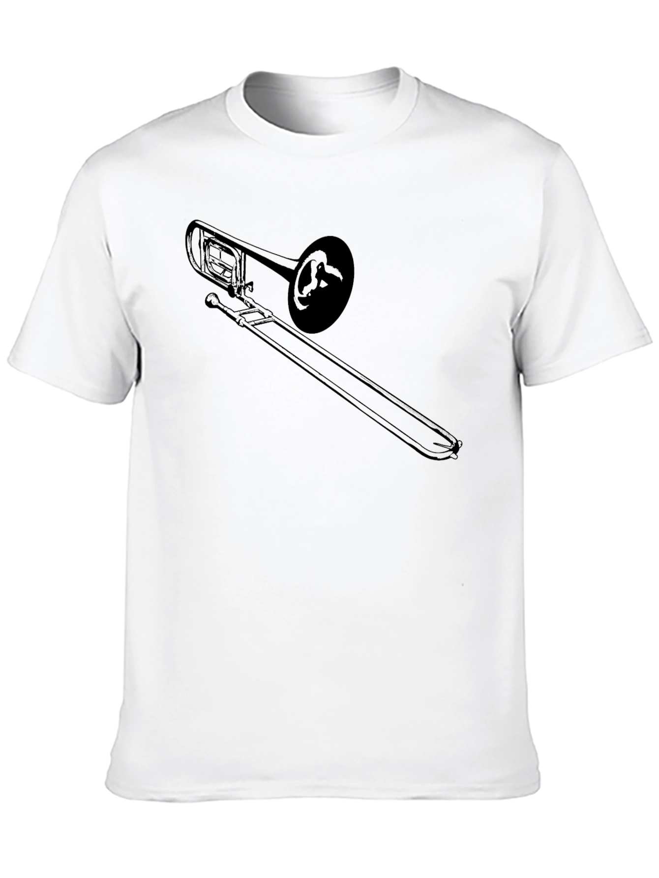 Black Trombone Graphic Tee - Music Lovers Apparel