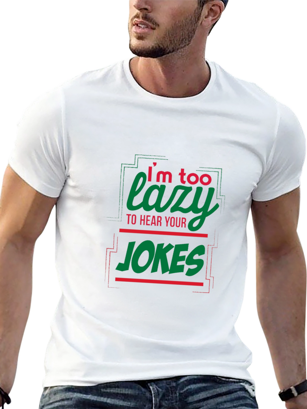 Lazy Jokes Graphic Tee - Black