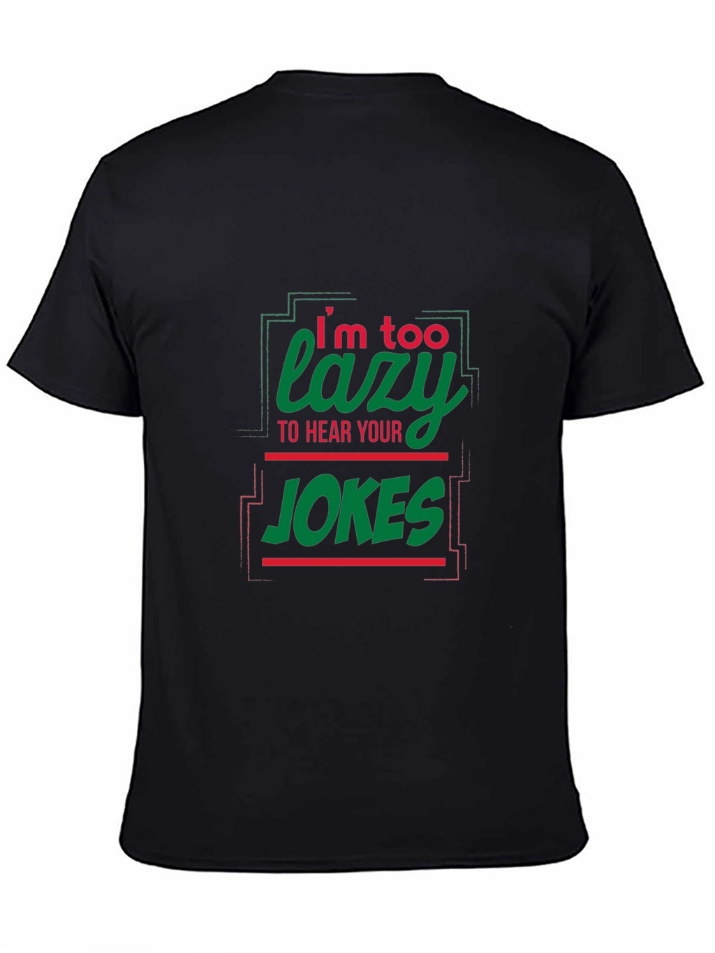 Lazy Jokes Graphic Tee - Black