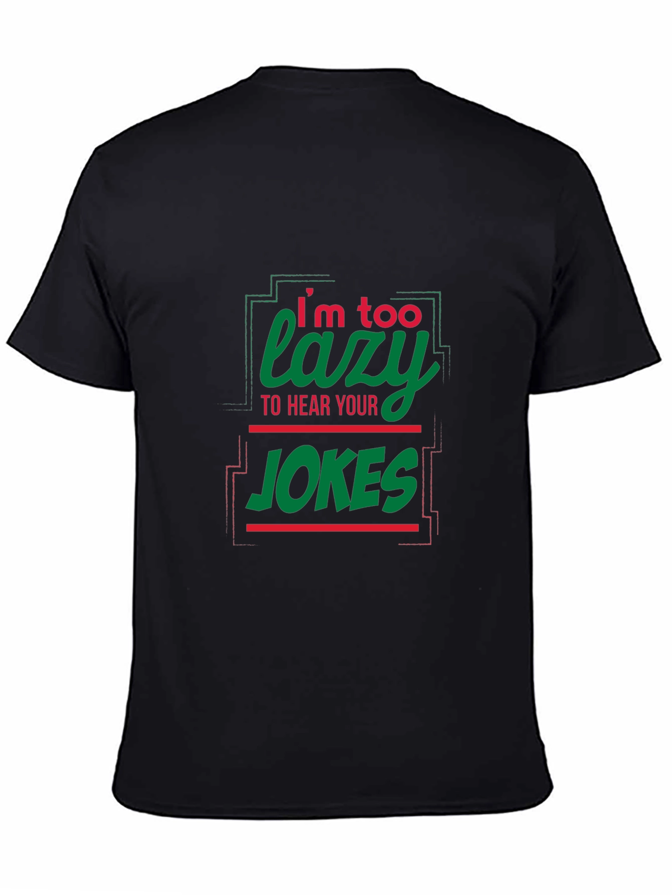 Lazy Jokes Graphic Tee - Black
