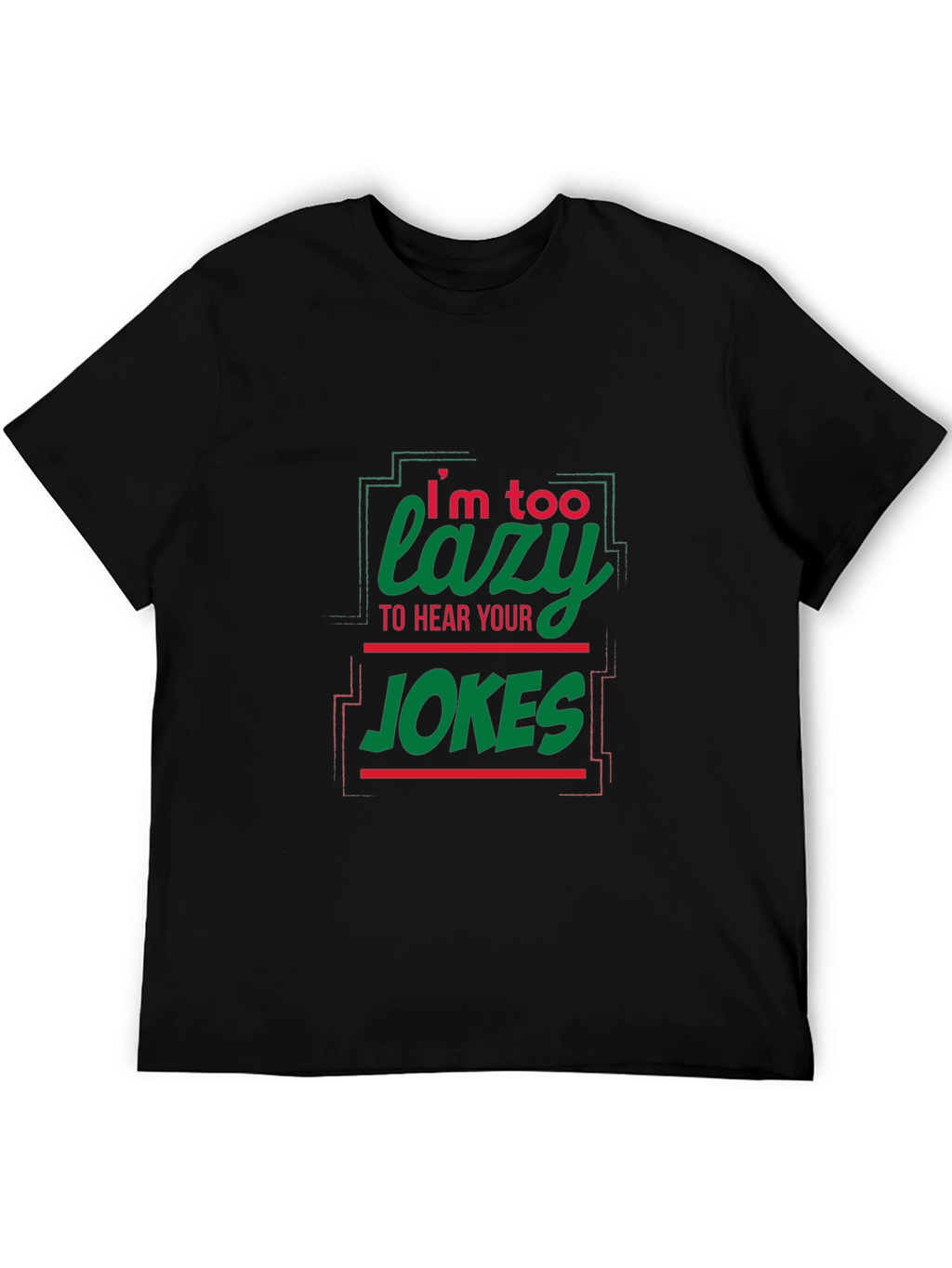 Lazy Jokes Graphic Tee - Black