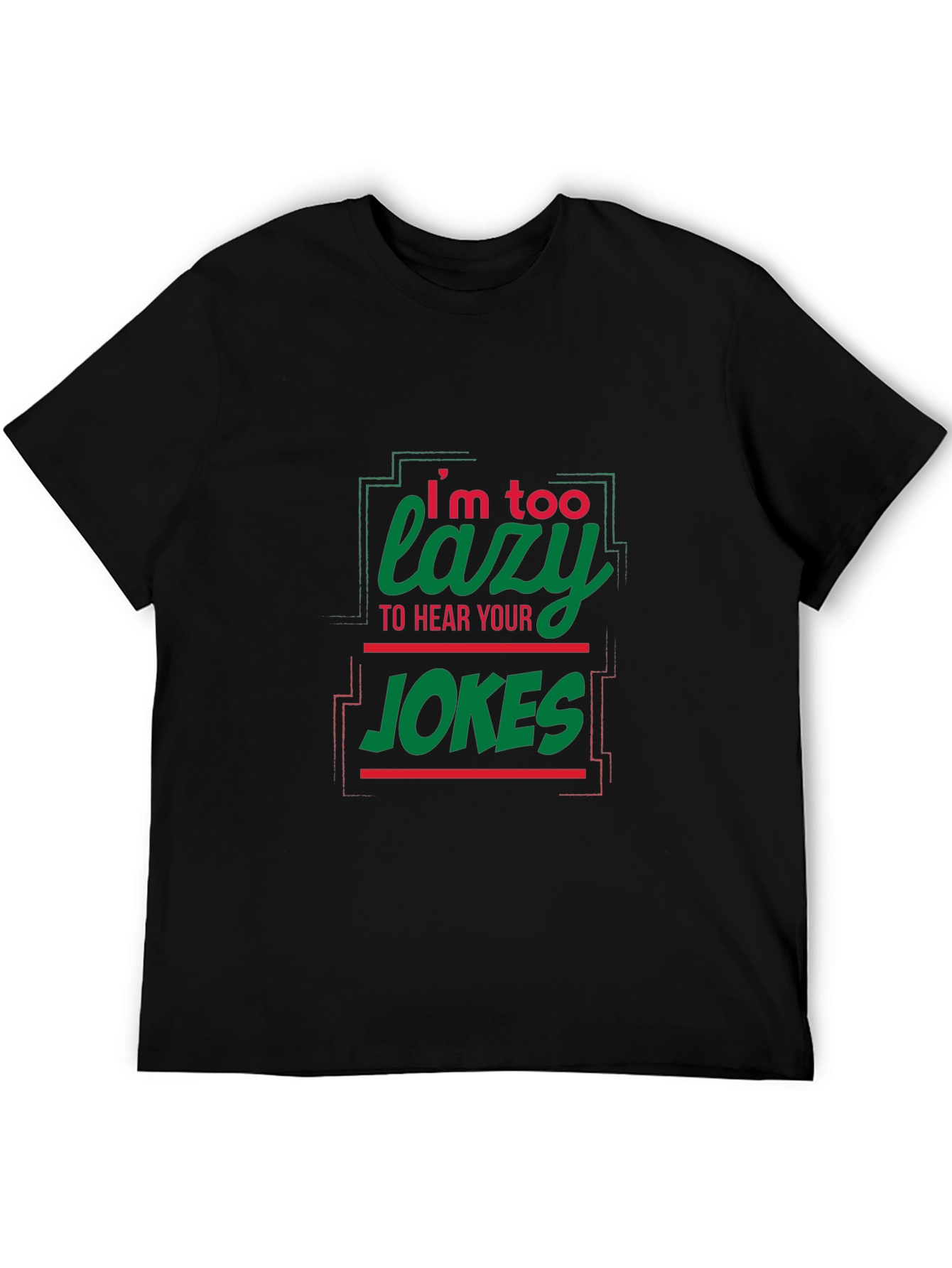 Lazy Jokes Graphic Tee - Black