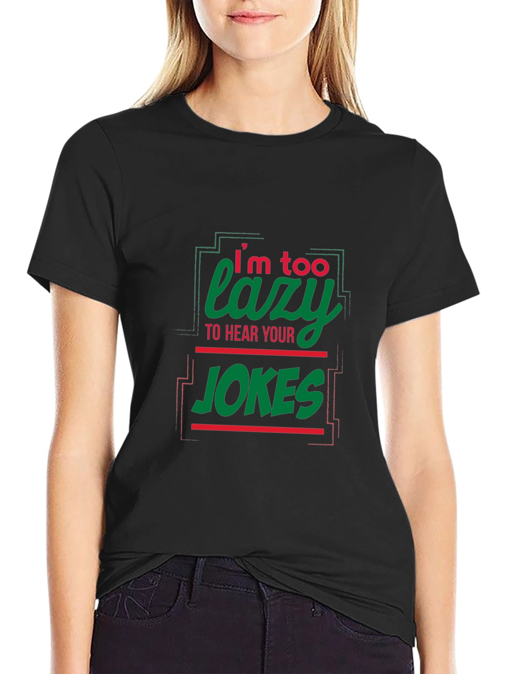 Lazy Jokes Graphic Tee - Black