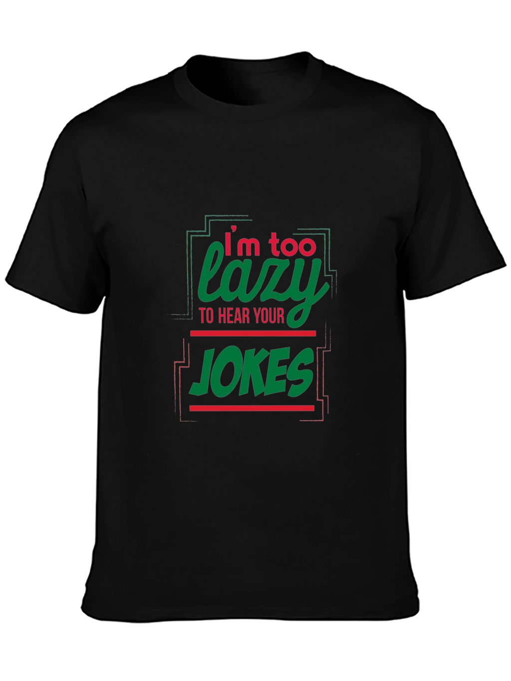 Lazy Jokes Graphic Tee - Black