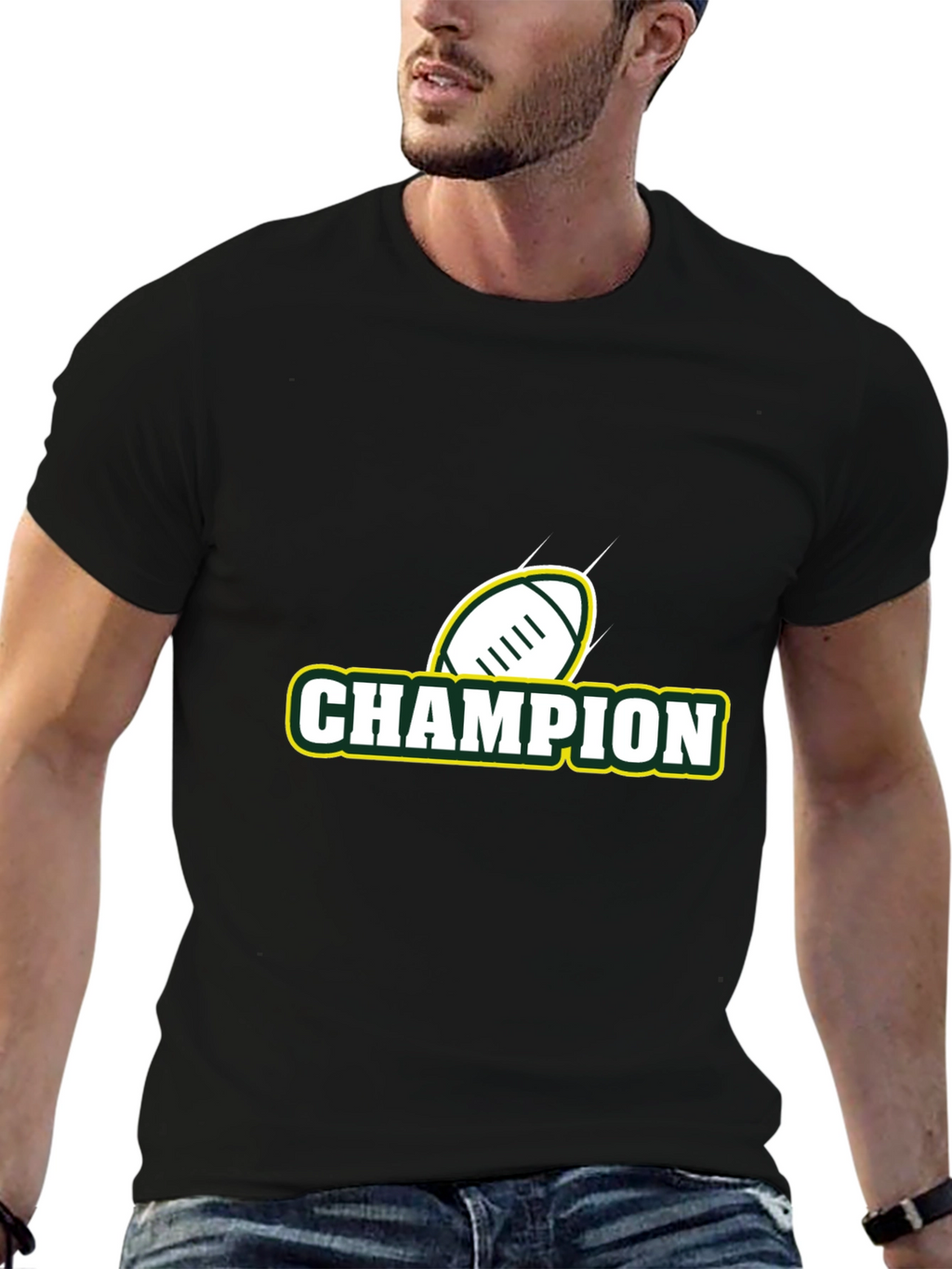 Champion Football T-Shirt - Black