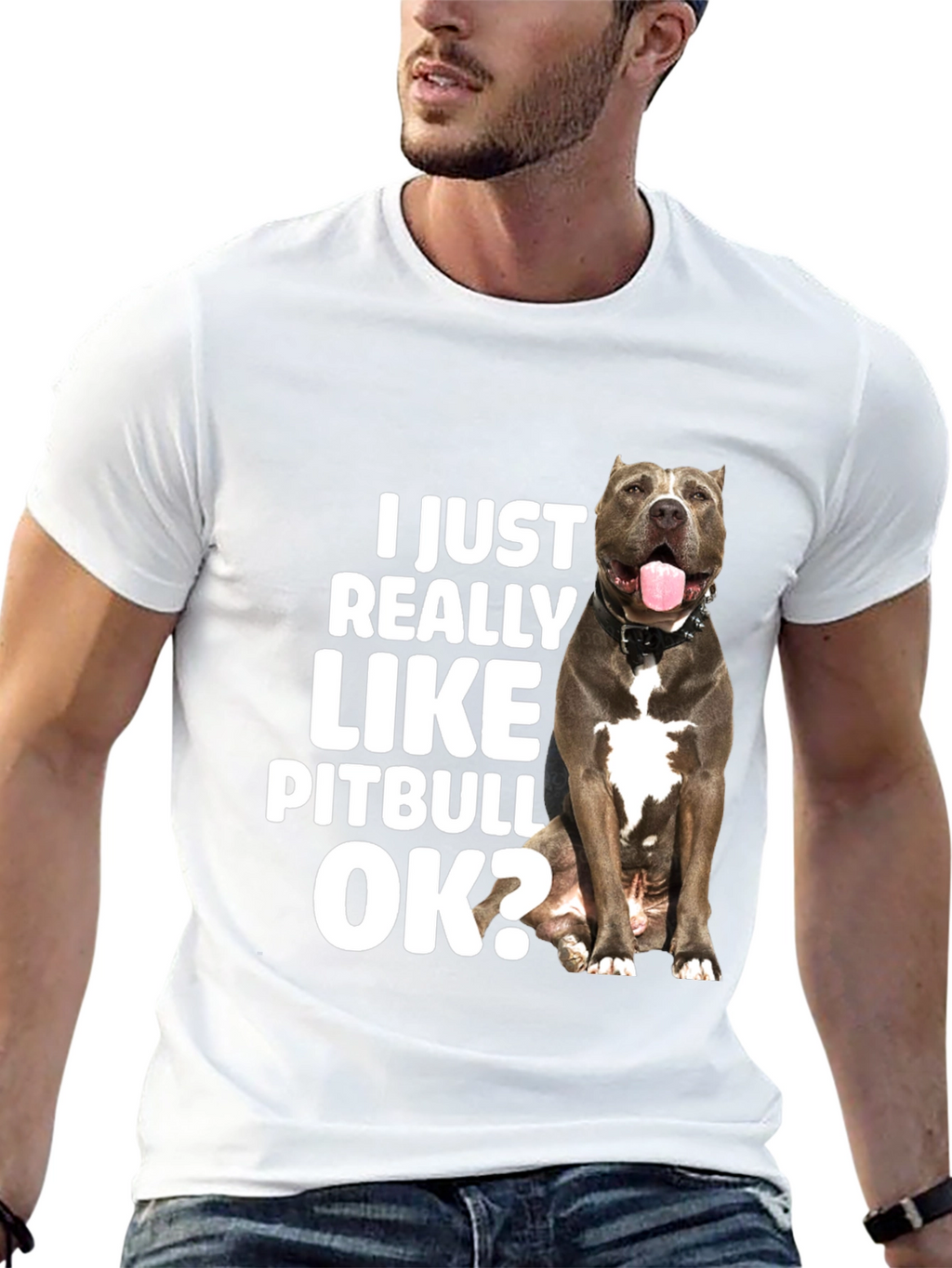 I Just Really Like Pitbulls OK? T-Shirt