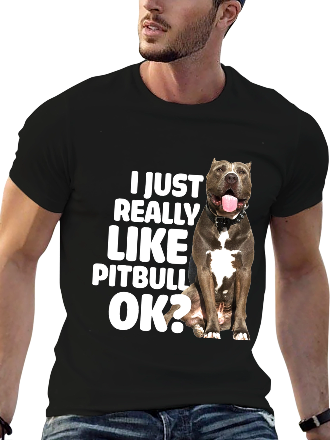 I Just Really Like Pitbulls OK? T-Shirt