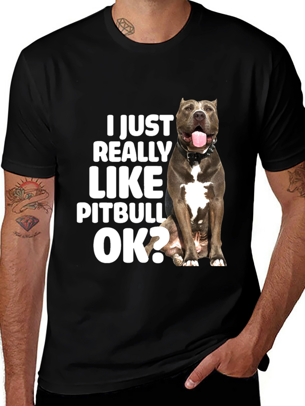 I Just Really Like Pitbulls OK? T-Shirt