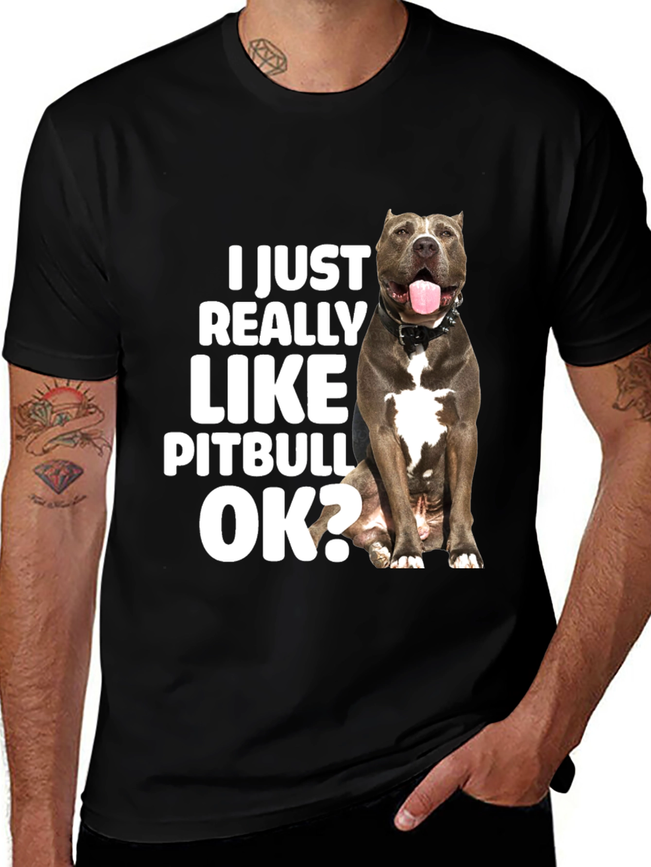 I Just Really Like Pitbulls OK? T-Shirt