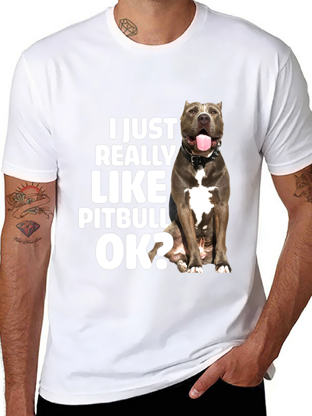 I Just Really Like Pitbulls OK? T-Shirt